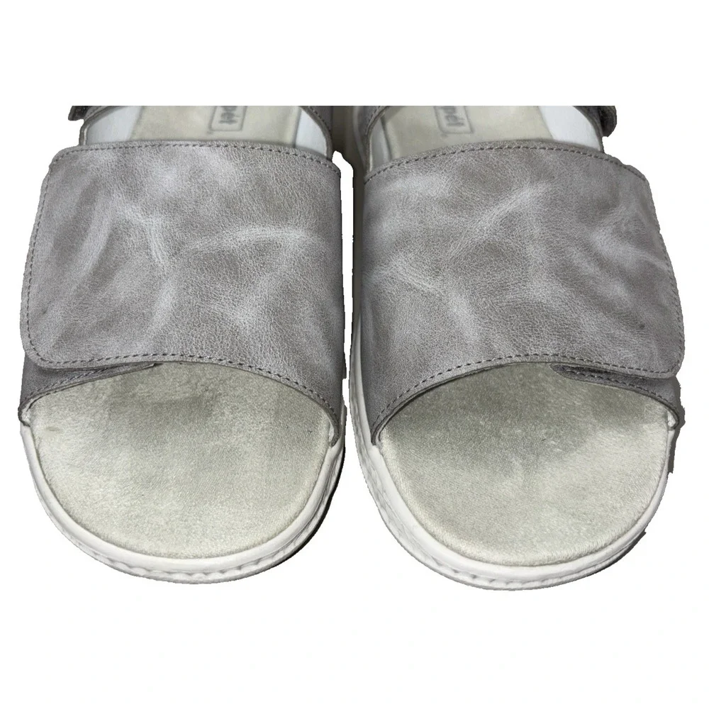 Propet Travelactiv Scottsdale Sandal‎ Women's 11 Wide Grey Hook Loop Adjustable